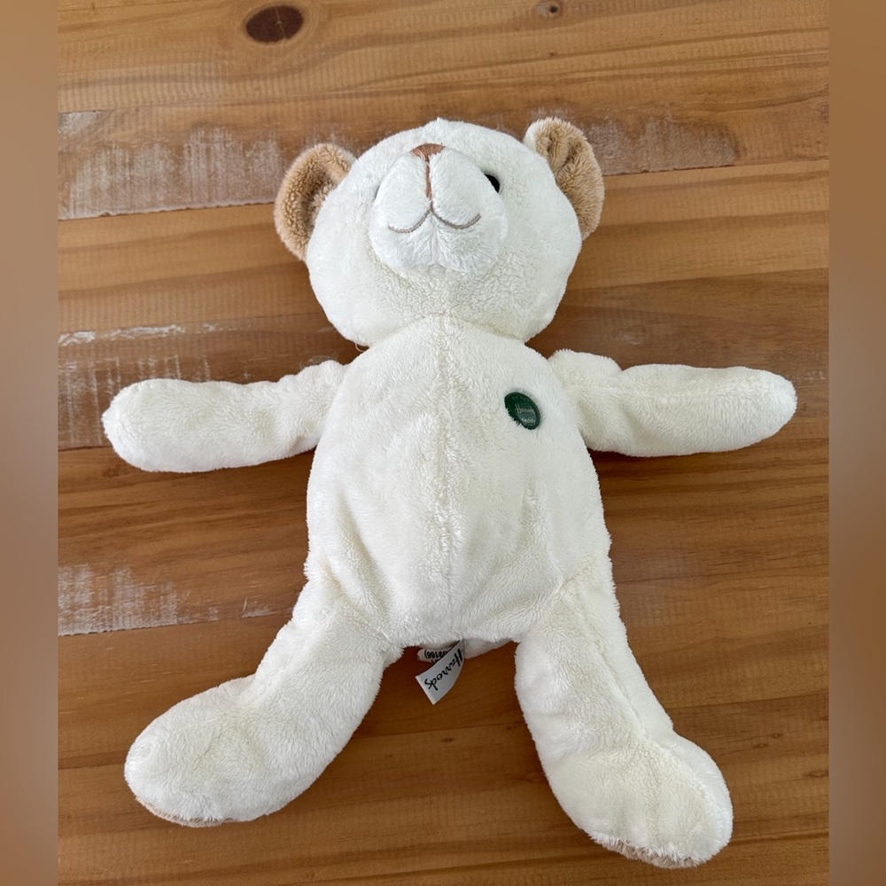 Harrods “My First Harrods” Teddy Bear Light Tan Cream/Ivory UK London 15” - Picture 11 of 16